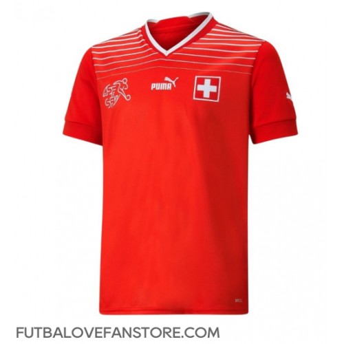 Švajčiarsko Granit Xhaka #10 Domáci futbalový dres MS 2022 Krátky Rukáv